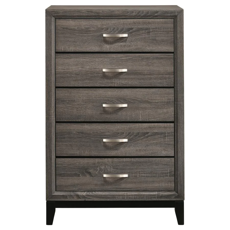 Watson - 5-Drawer Bedroom Chest - Gray Oak - Image 3