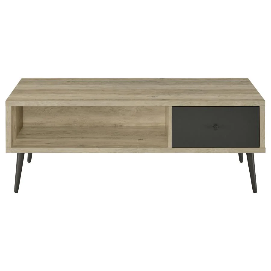 Welsh - 1-Drawer Engineered Wood Coffee Table Antique Pine - Distressed Pine - Image 4
