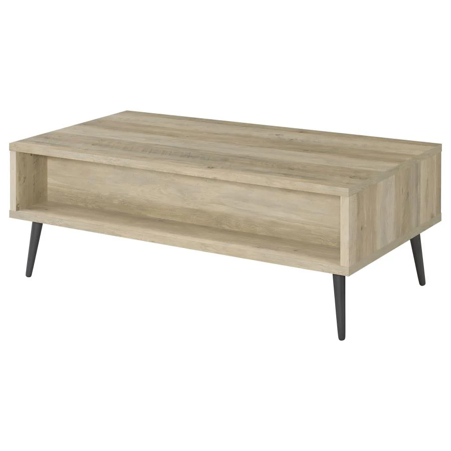 Welsh - 1-Drawer Engineered Wood Coffee Table Antique Pine - Distressed Pine - Image 8