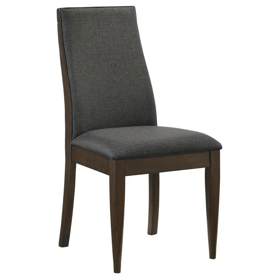 Wes - Upholstered Dining Side Chair (Set of 2) - Dark Walnut - Image 3