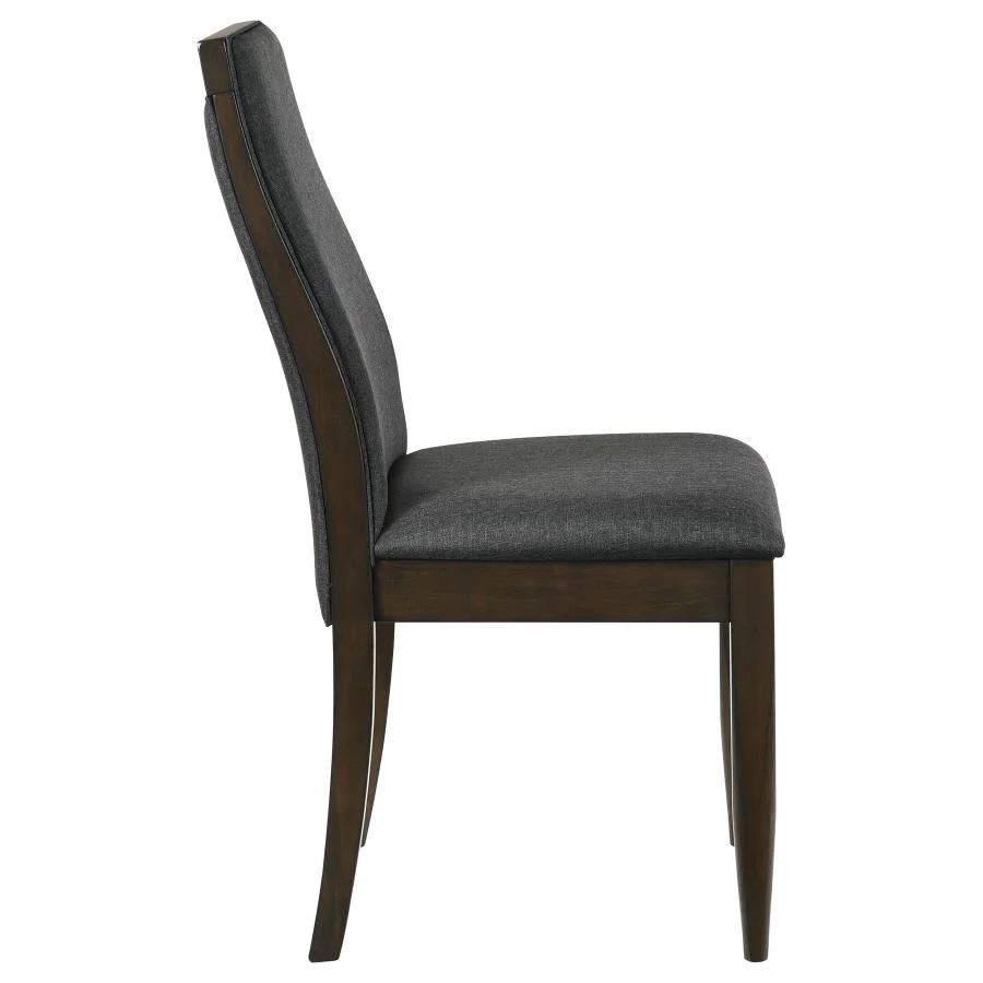 Wes - Upholstered Dining Side Chair (Set of 2) - Dark Walnut - Image 9