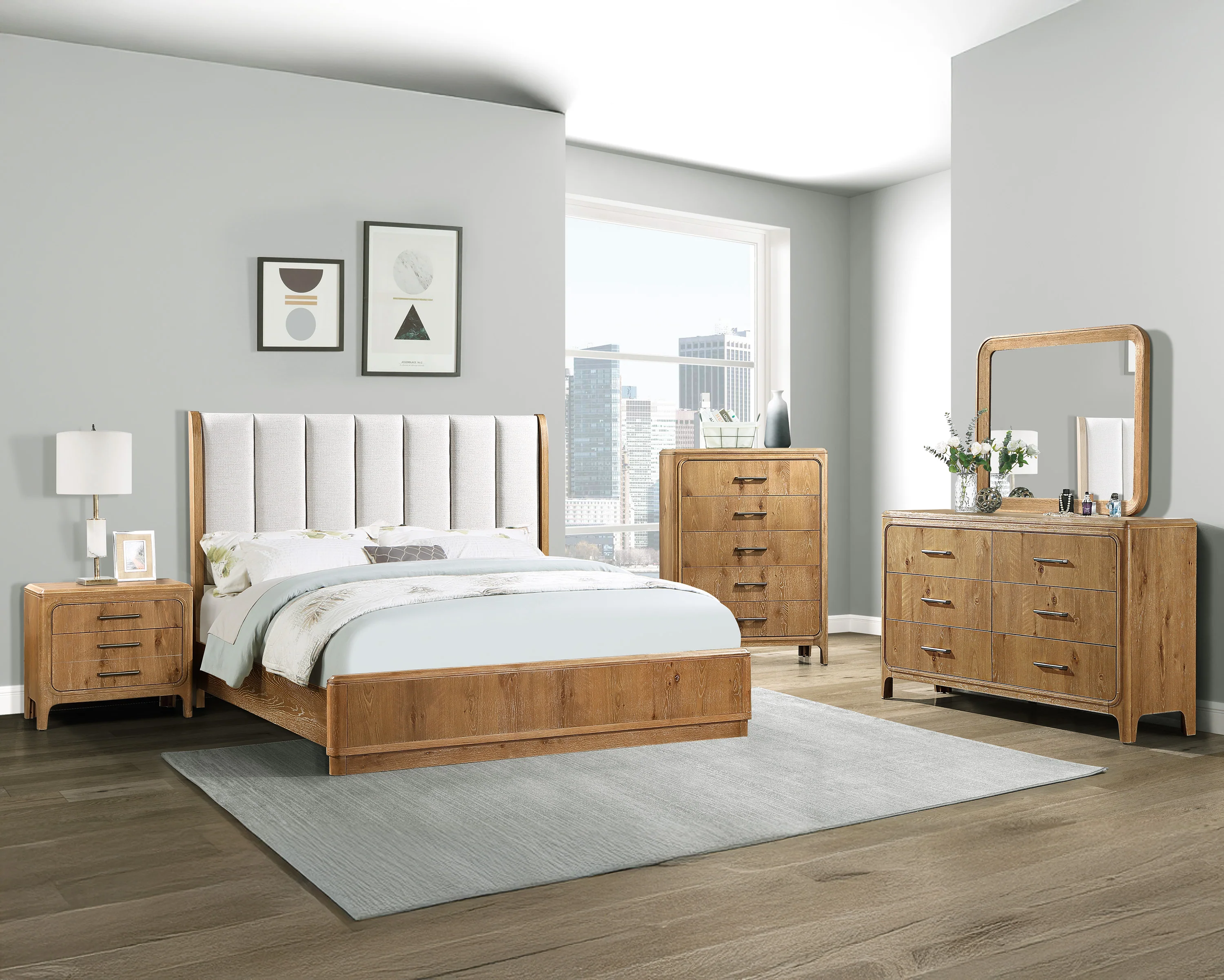 Westcott Dresser Mirror-Cerused Natural