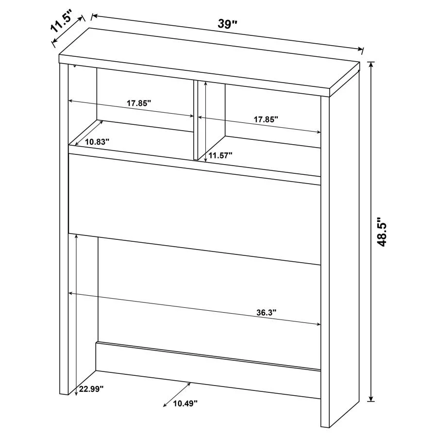 Westpark - 3 Piece Bedroom Set Bookcase Headboard - Image 165