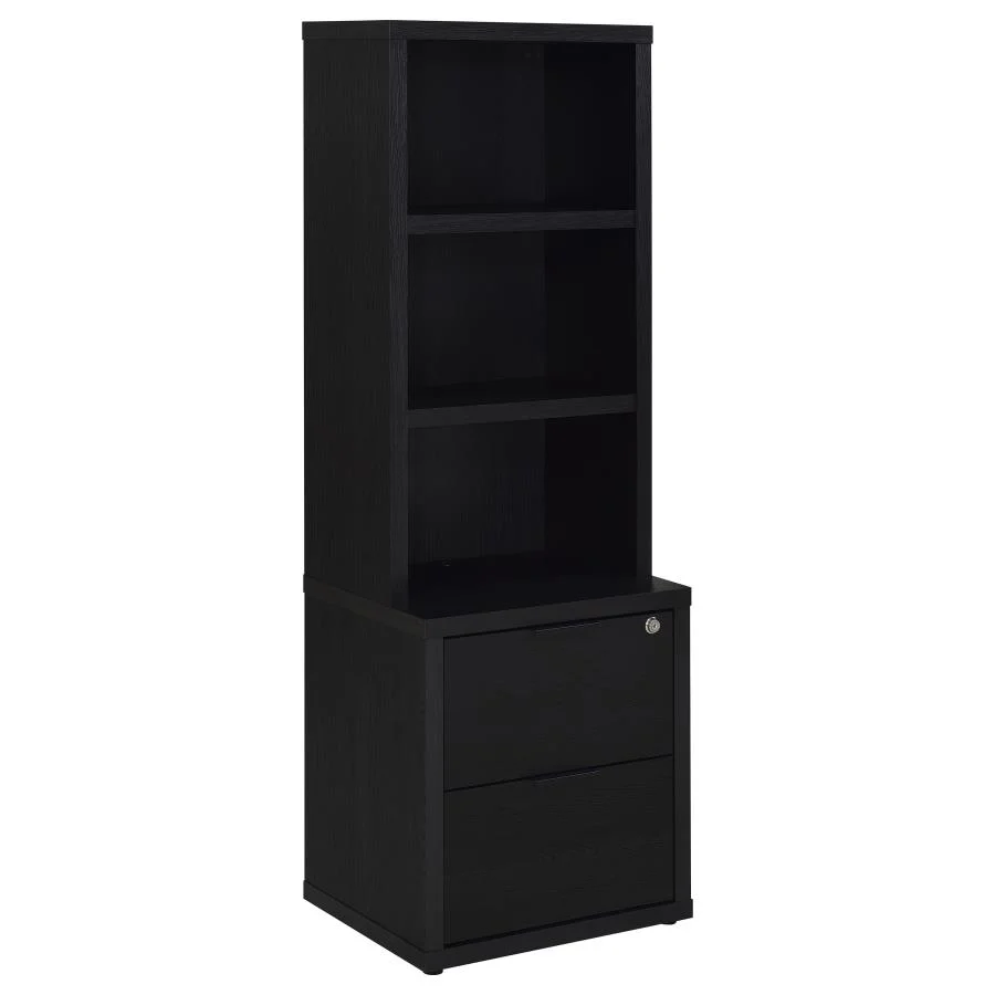 Westpark - 3-Shelf Bookcase USB And Lockable Drawer - Image 2