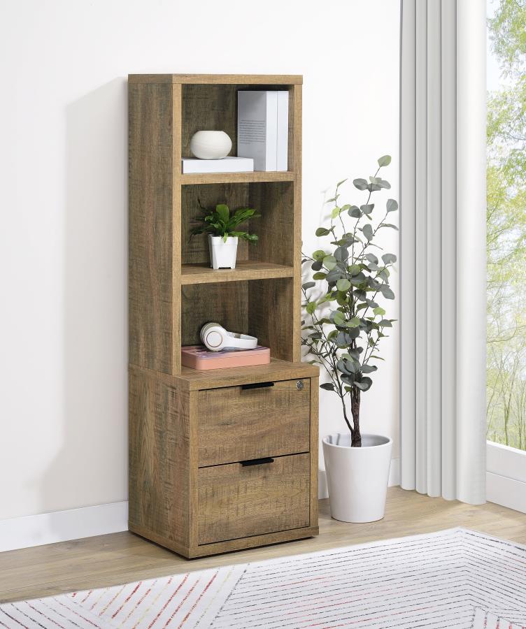 Westpark - 3-Shelf Bookcase USB And Lockable Drawer - Image 4
