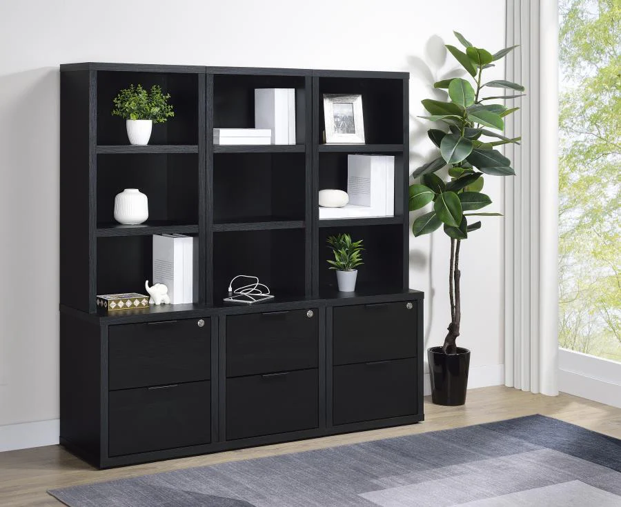 Westpark - 3-Shelf Bookcase USB And Lockable Drawer - Image 41
