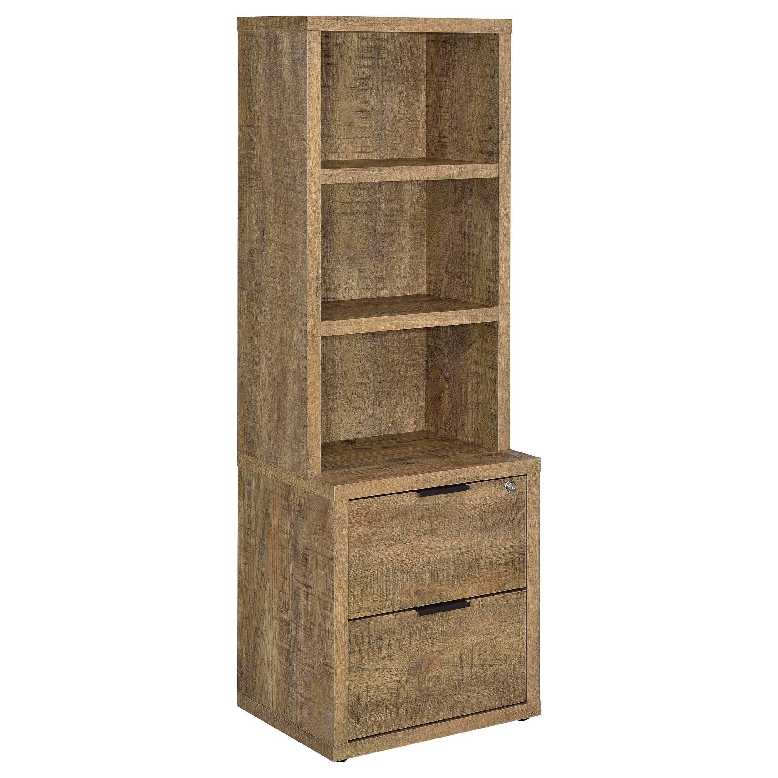 Westpark - 3-Shelf Bookcase USB And Lockable Drawer - Image 43