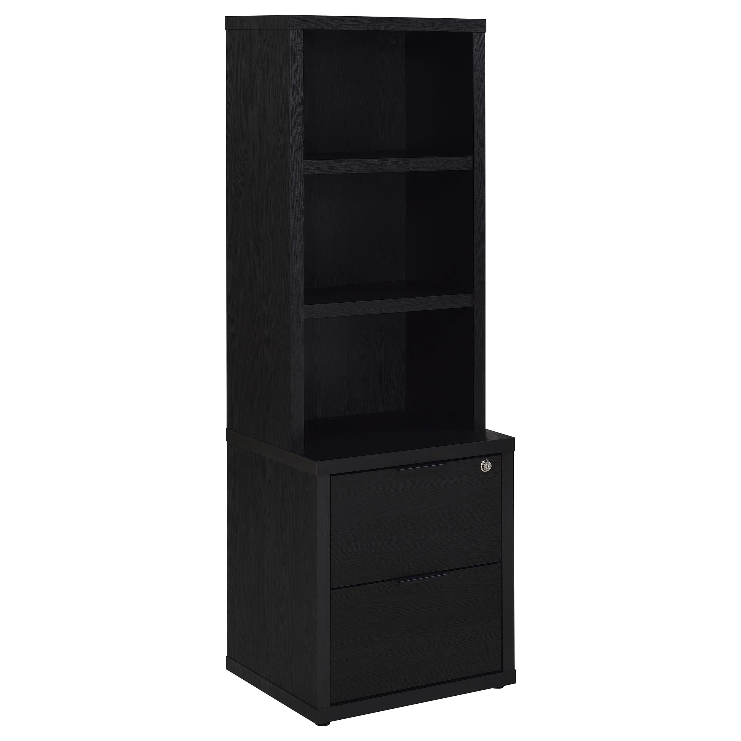 Westpark - 3-Shelf Bookcase USB And Lockable Drawer - Image 44