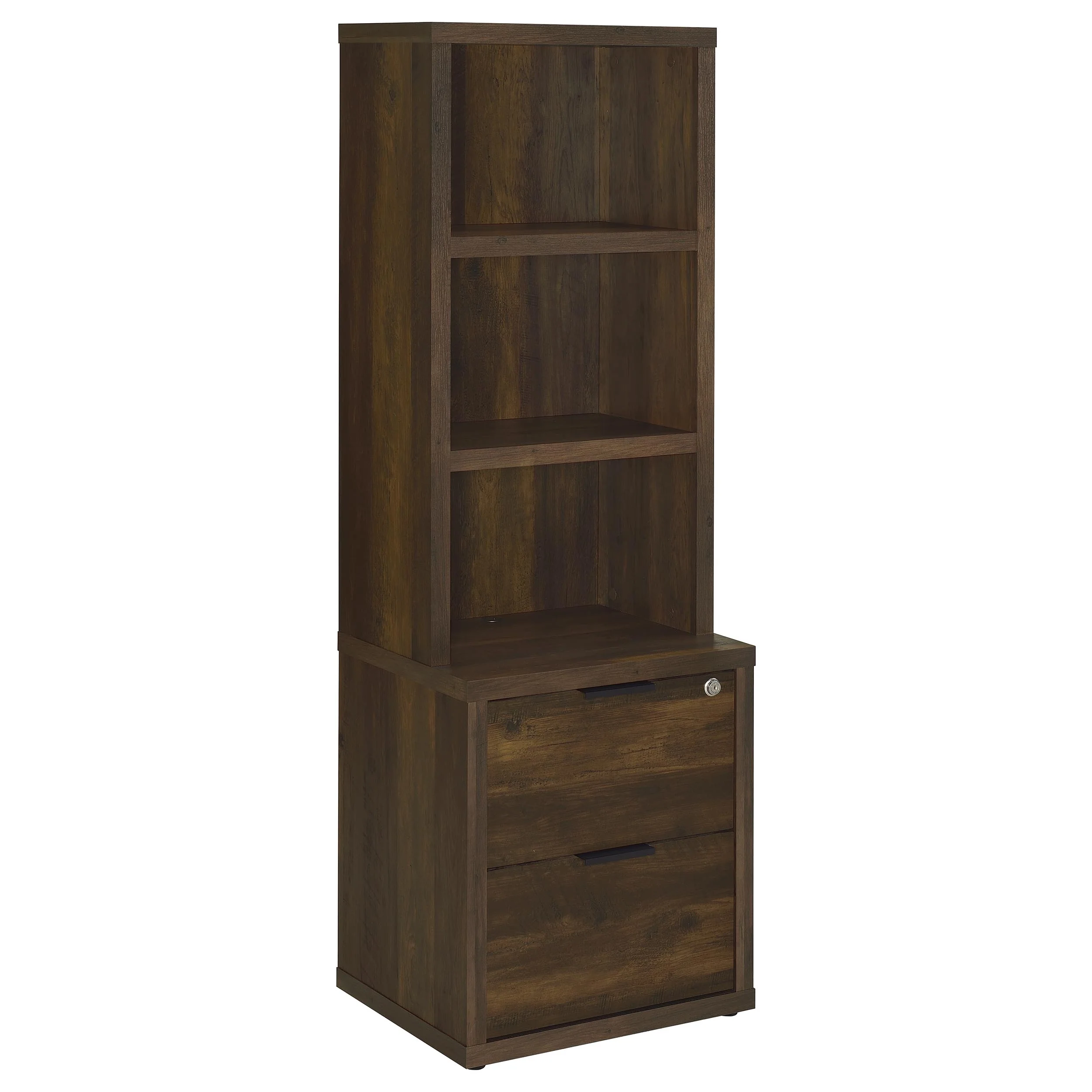 Westpark - 3-Shelf Bookcase USB And Lockable Drawer - Image 45