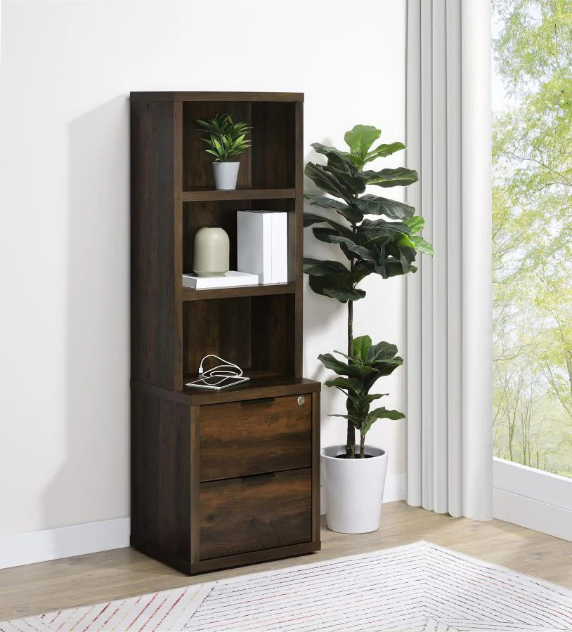 Westpark - 3-Shelf Bookcase USB And Lockable Drawer - Image 6