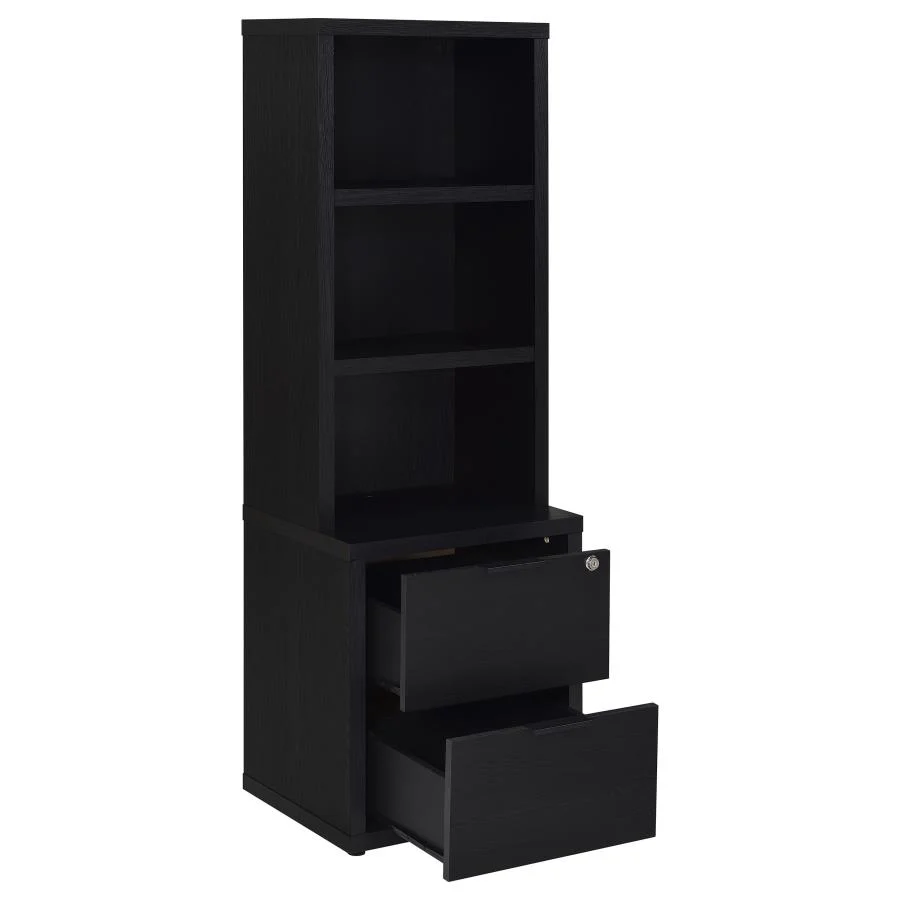 Westpark - 3-Shelf Bookcase USB And Lockable Drawer - Image 8