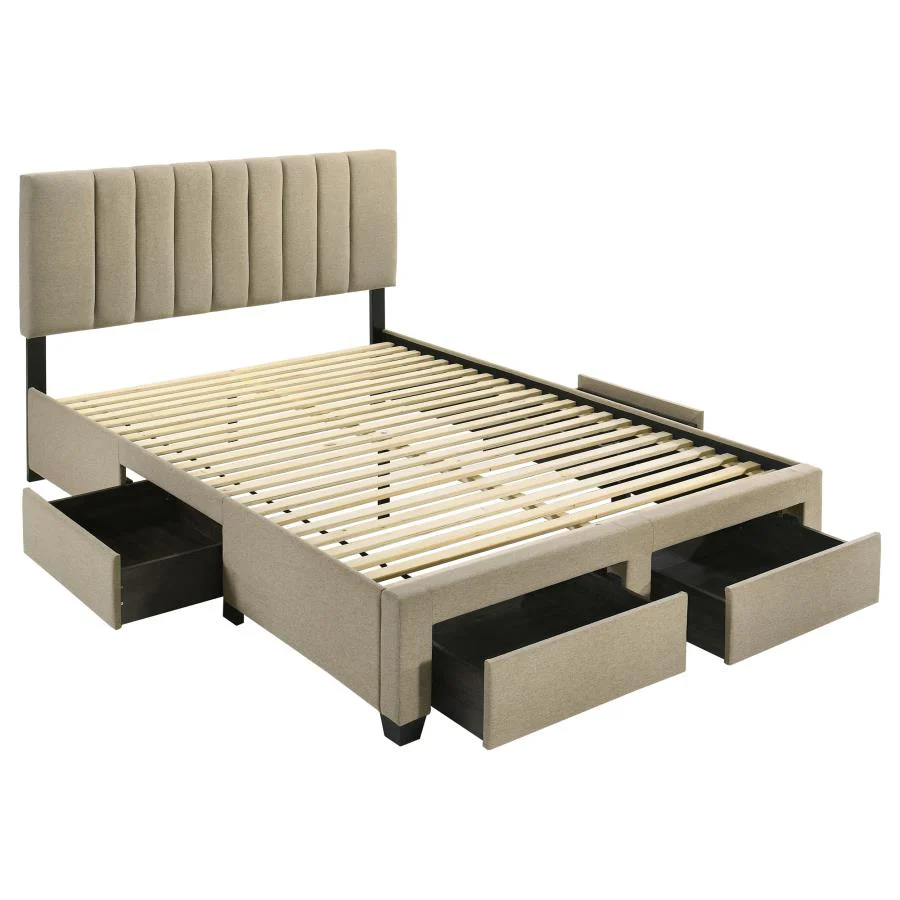 Wheatland - 4-Drawer Upholstered Storage Bed - Image 3