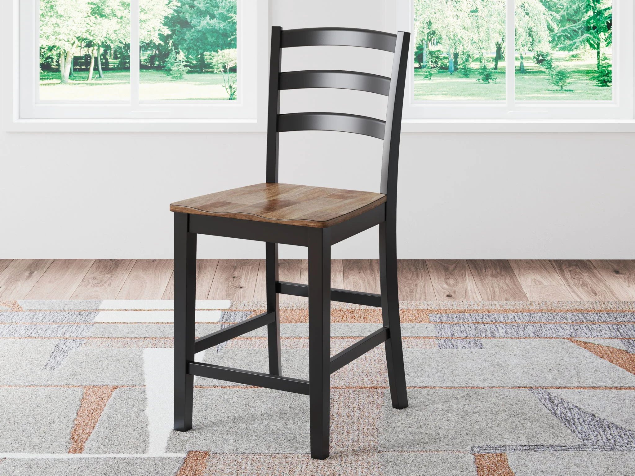 Wildenauer - Barstool (Set of 2) - Brown / Black - Image 5