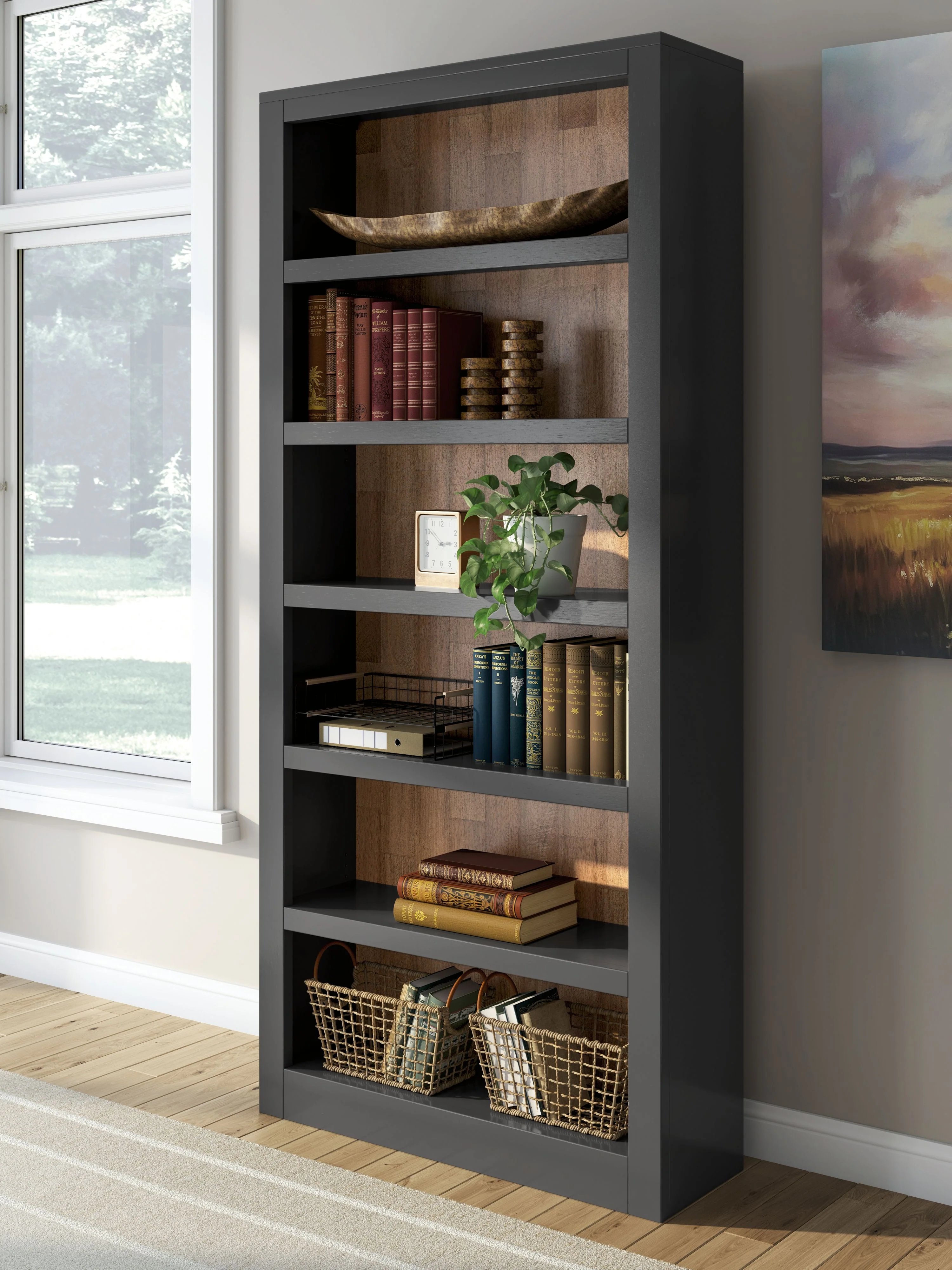 Wildenauer - Bookcase - Brown / Black - Image 3