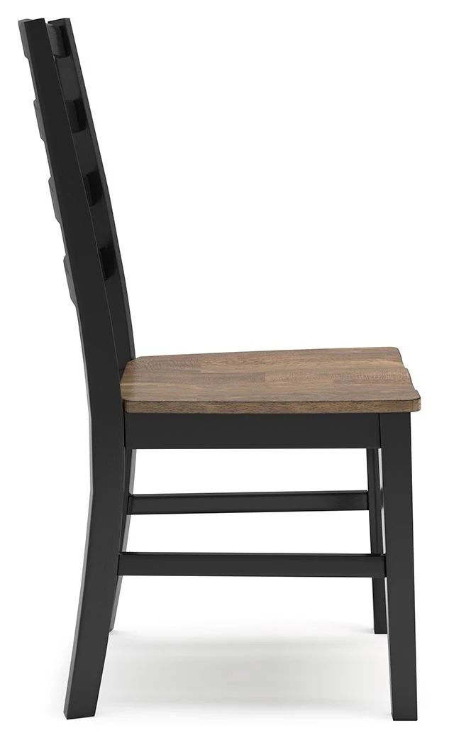Wildenauer - Dining Room Side Chair (Set of 2) - Brown / Black - Image 6