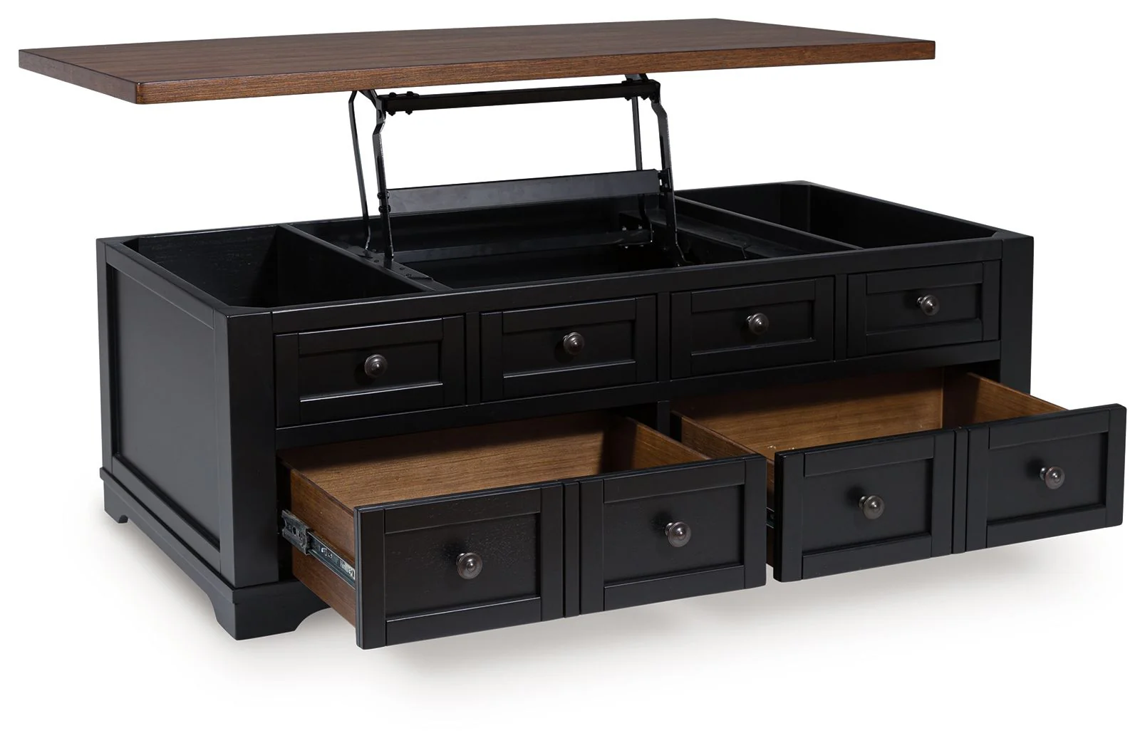 Wildenauer - Lift Top Cocktail Table - Brown / Black - Image 11