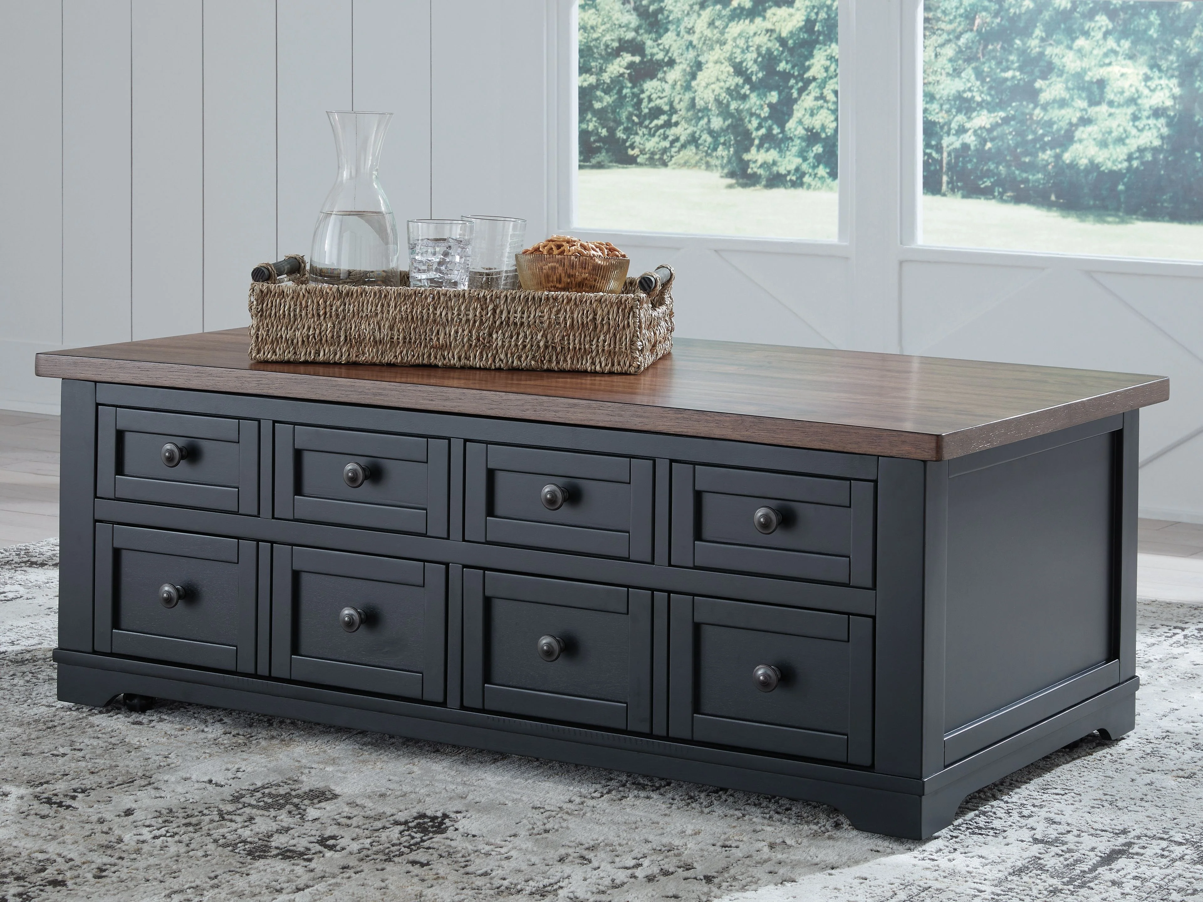 Wildenauer - Lift Top Cocktail Table - Brown / Black - Image 3