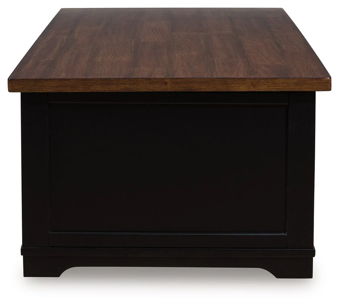 Wildenauer - Lift Top Cocktail Table - Brown / Black - Image 4