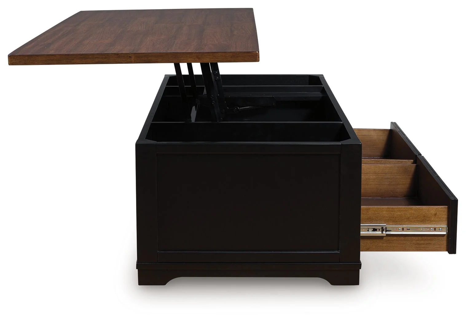Wildenauer - Lift Top Cocktail Table - Brown / Black - Image 8