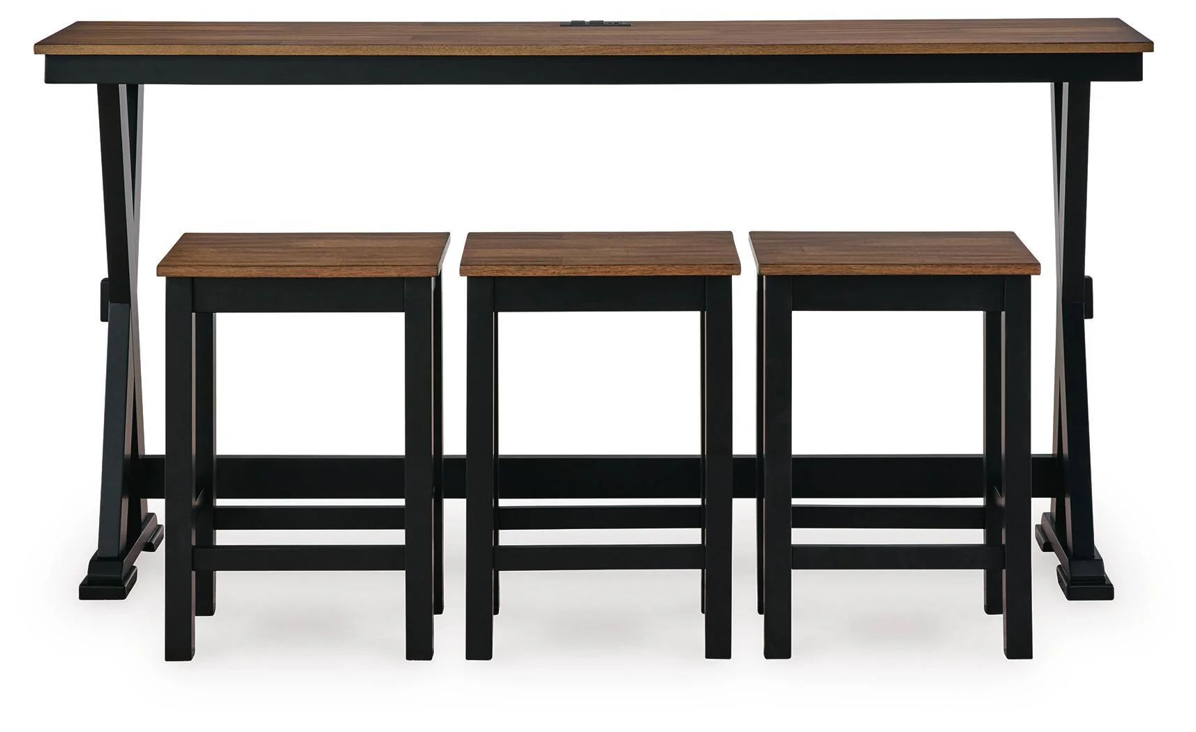 Wildenauer - Rectangular Dining Room Counter Table Set (Set of 4) - Brown / Black - Image 4