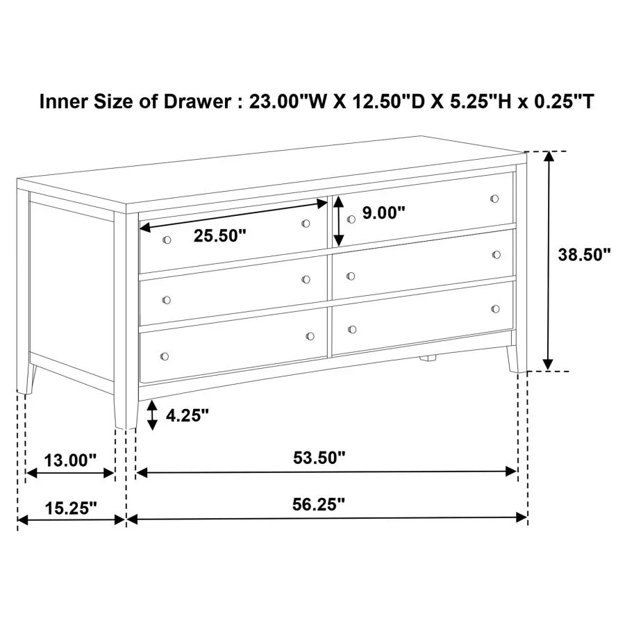 Wilkes - 6-Drawer Dresser - Image 25