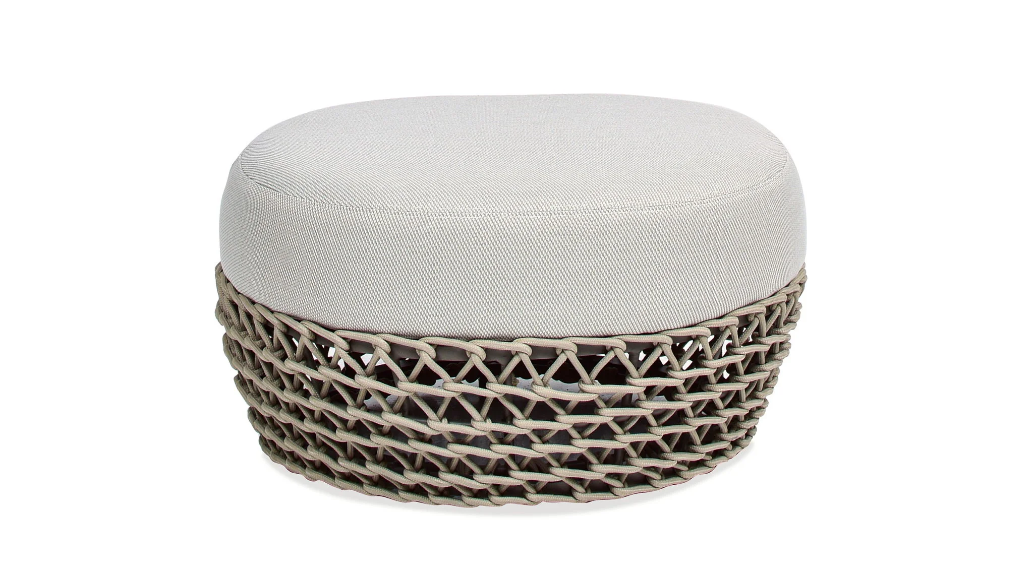 Willow - Round Upholstered Patio Ottoman - Image 12