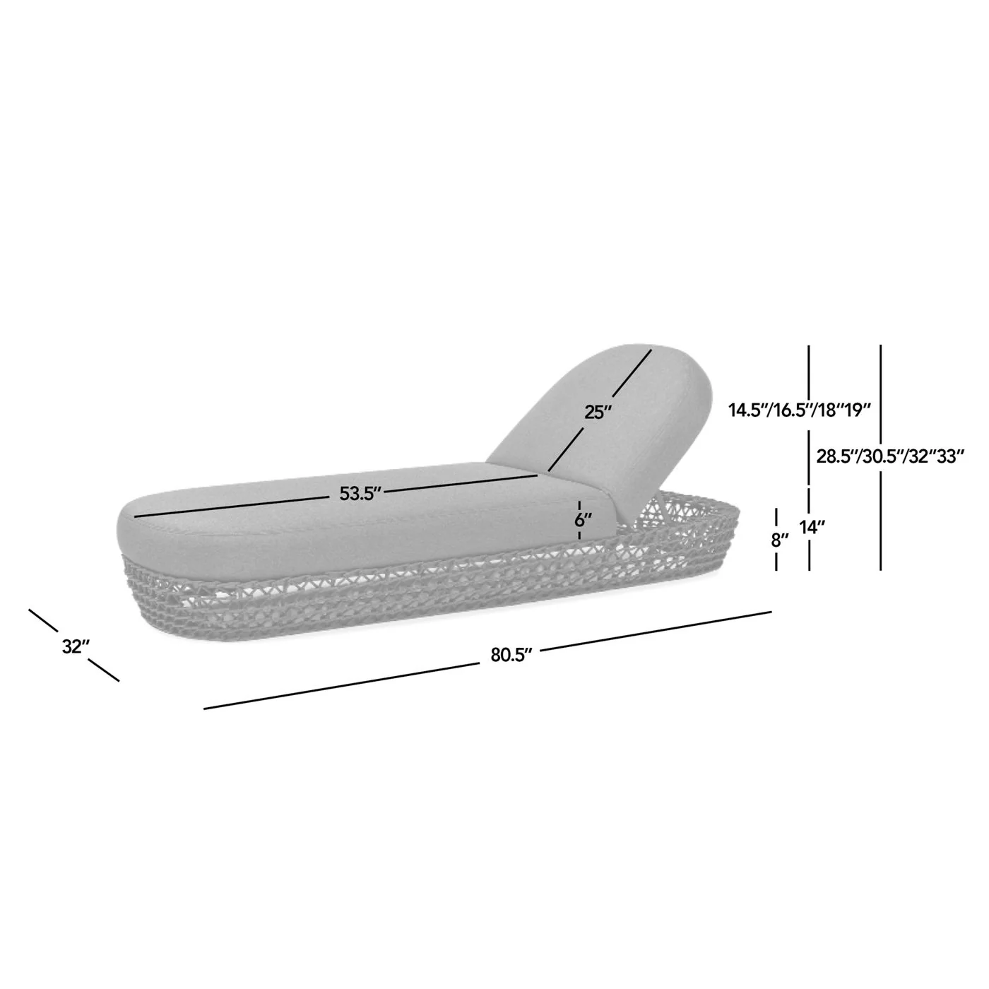 Willow - Sunbrella Upholstered Patio Lounger - Image 2