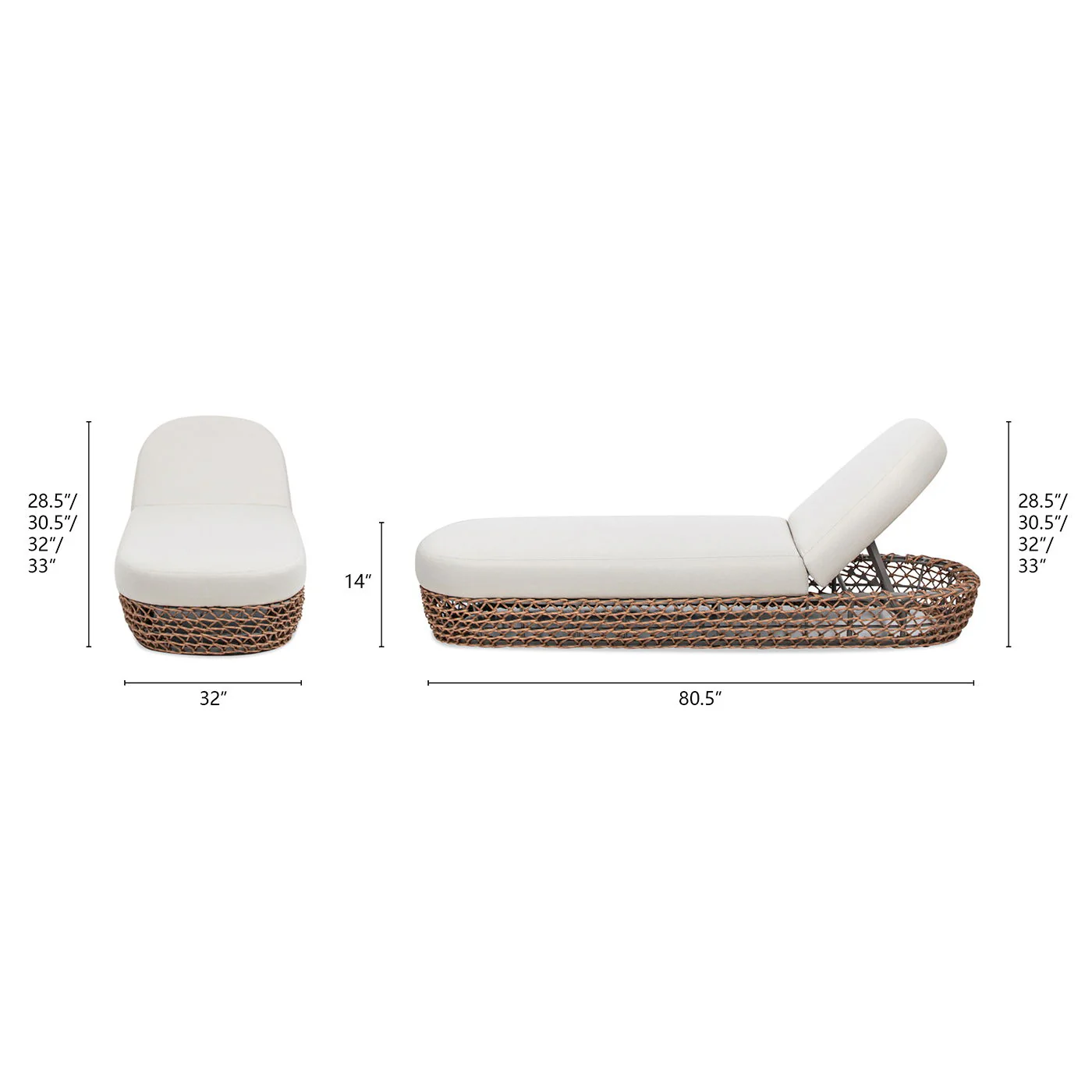 Willow - Sunbrella Upholstered Patio Lounger - Image 4