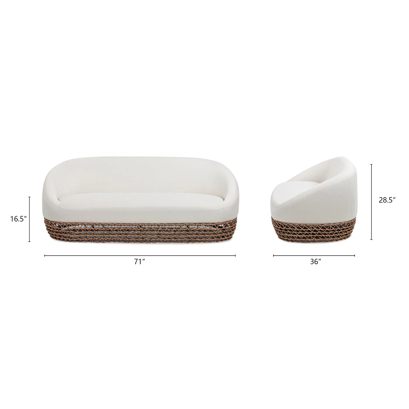 Willow - Upholstered Patio Deep Seating Sofa - Image 4