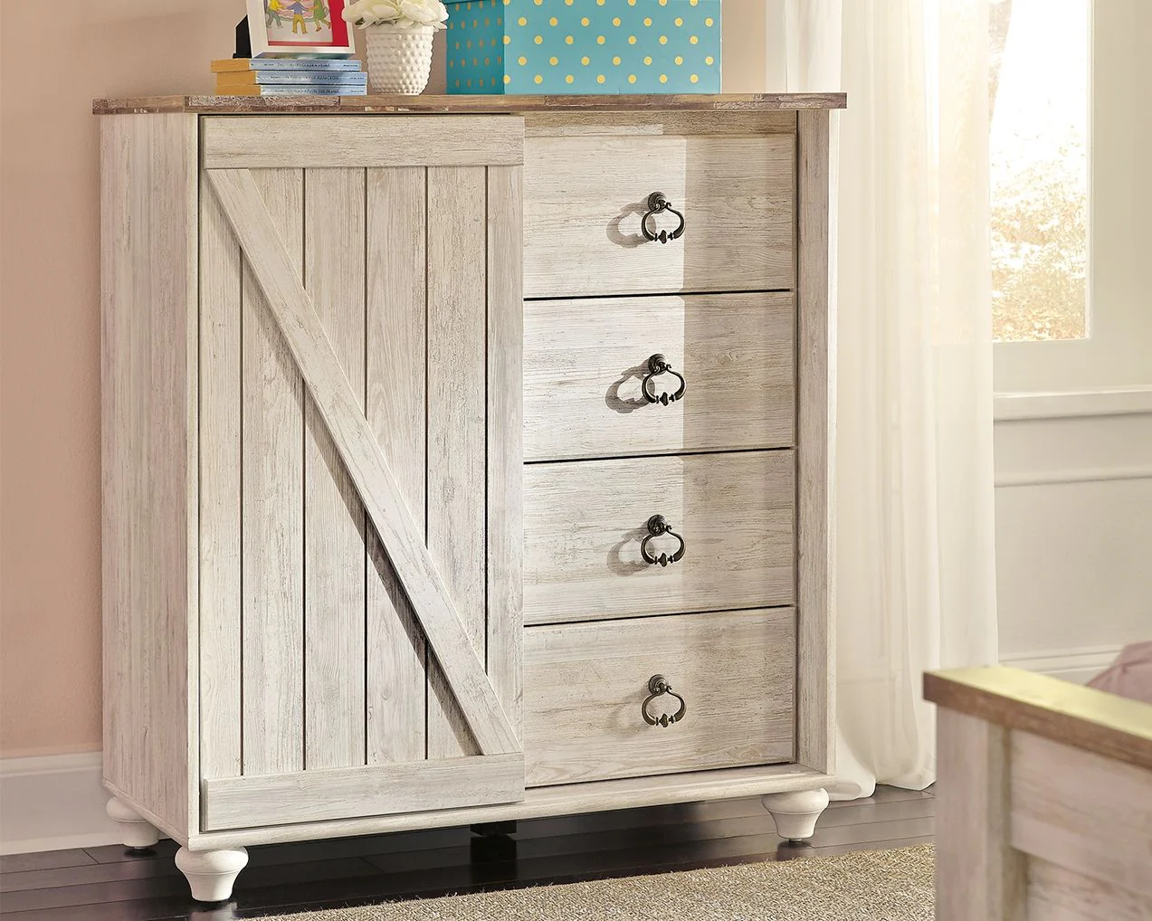 Willowton - Dressing Chest - Whitewash - Image 2