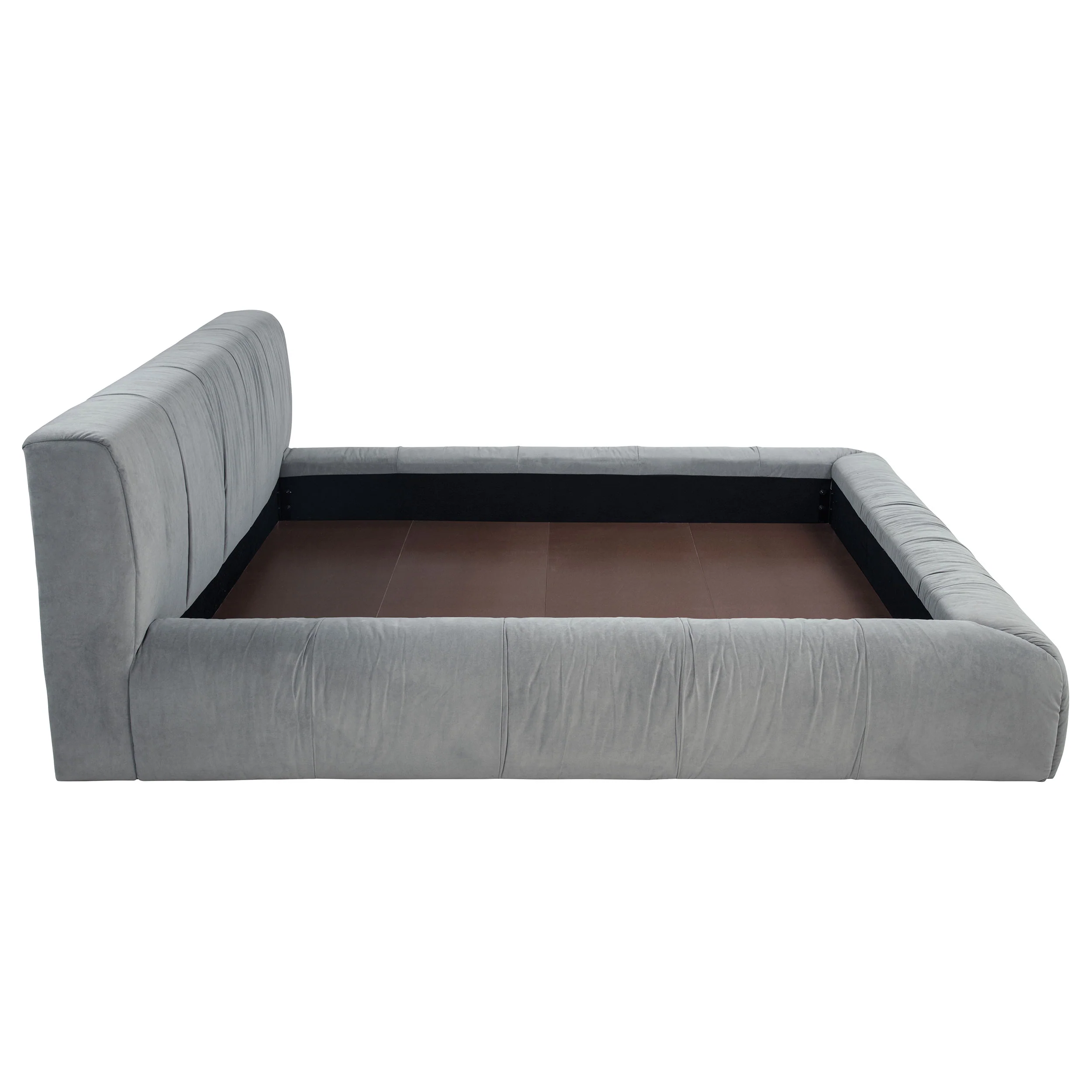 Wilshire Upholstered Platform Bed Grey - Image 11
