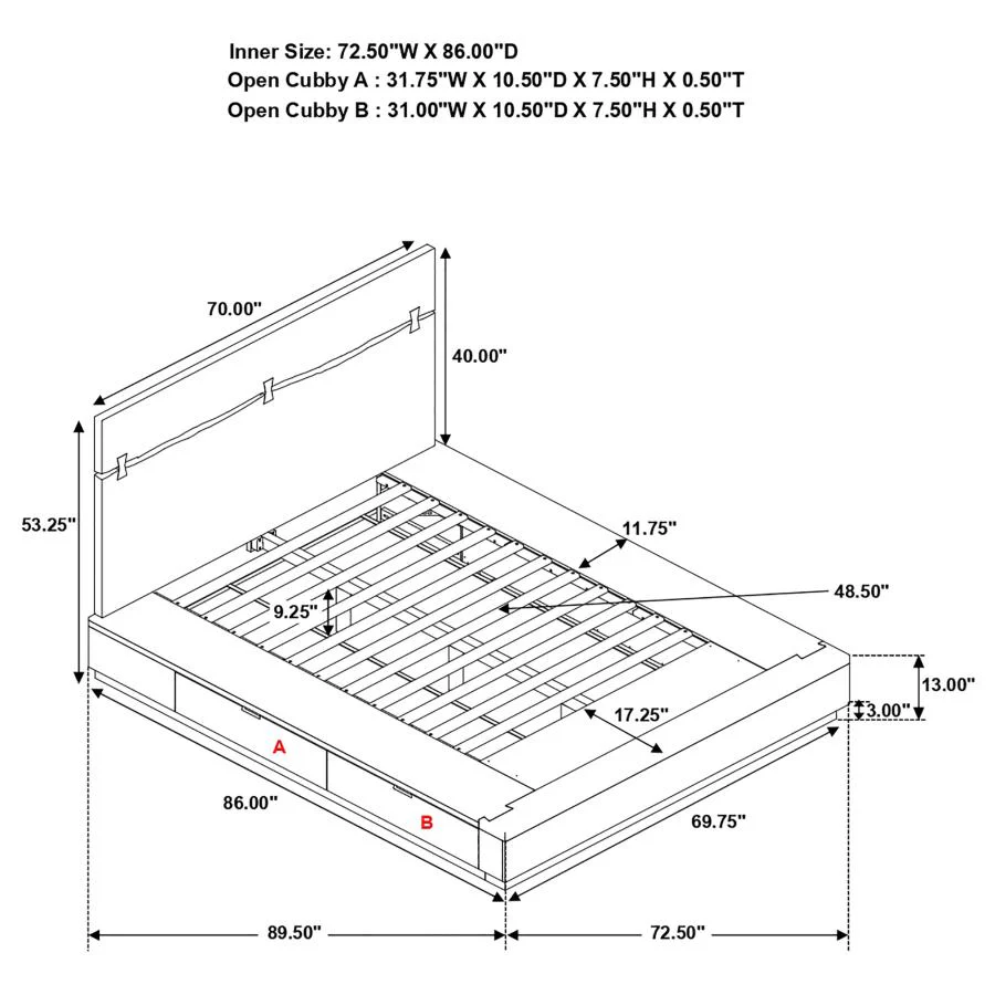 Winslow - Wood Storage Panel Bed - Image 8