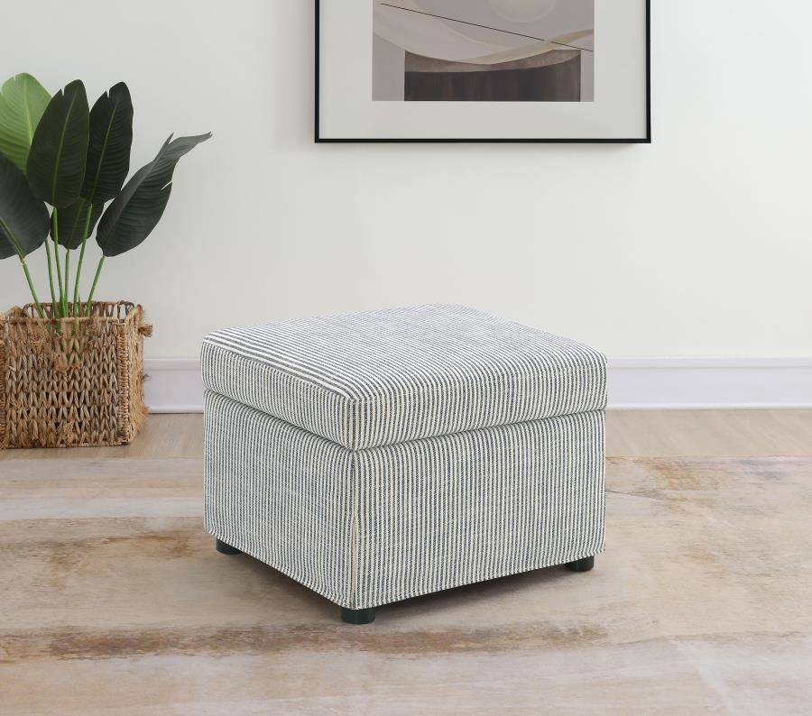 Winter - Upholstered Hydraulic Lift Top Storage Ottoman - Image 4