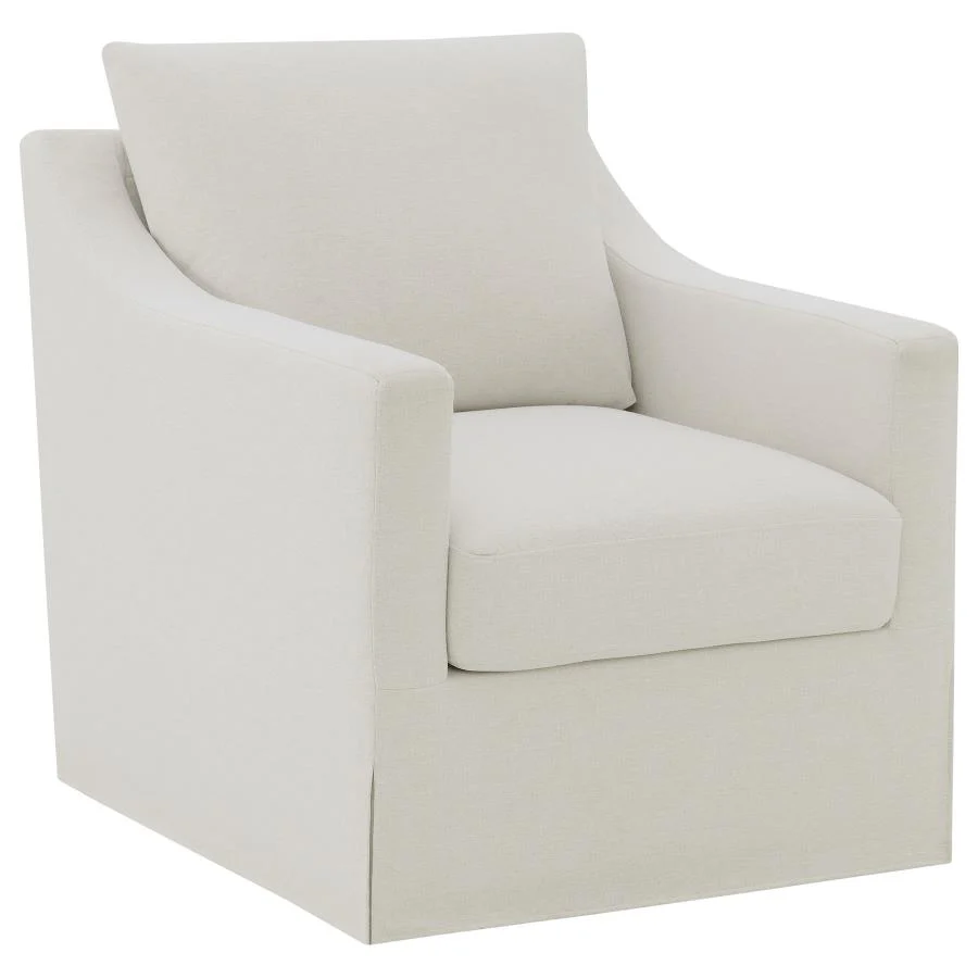 Winter - Upholstered Sloped Arm Accent Swivel Chair - Image 2