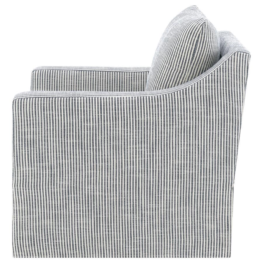 Winter - Upholstered Sloped Arm Accent Swivel Chair - Image 9