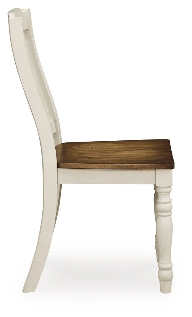 Wirloni - Dining Room Side Chair (Set of 2) - Antique White / Brown - Image 4