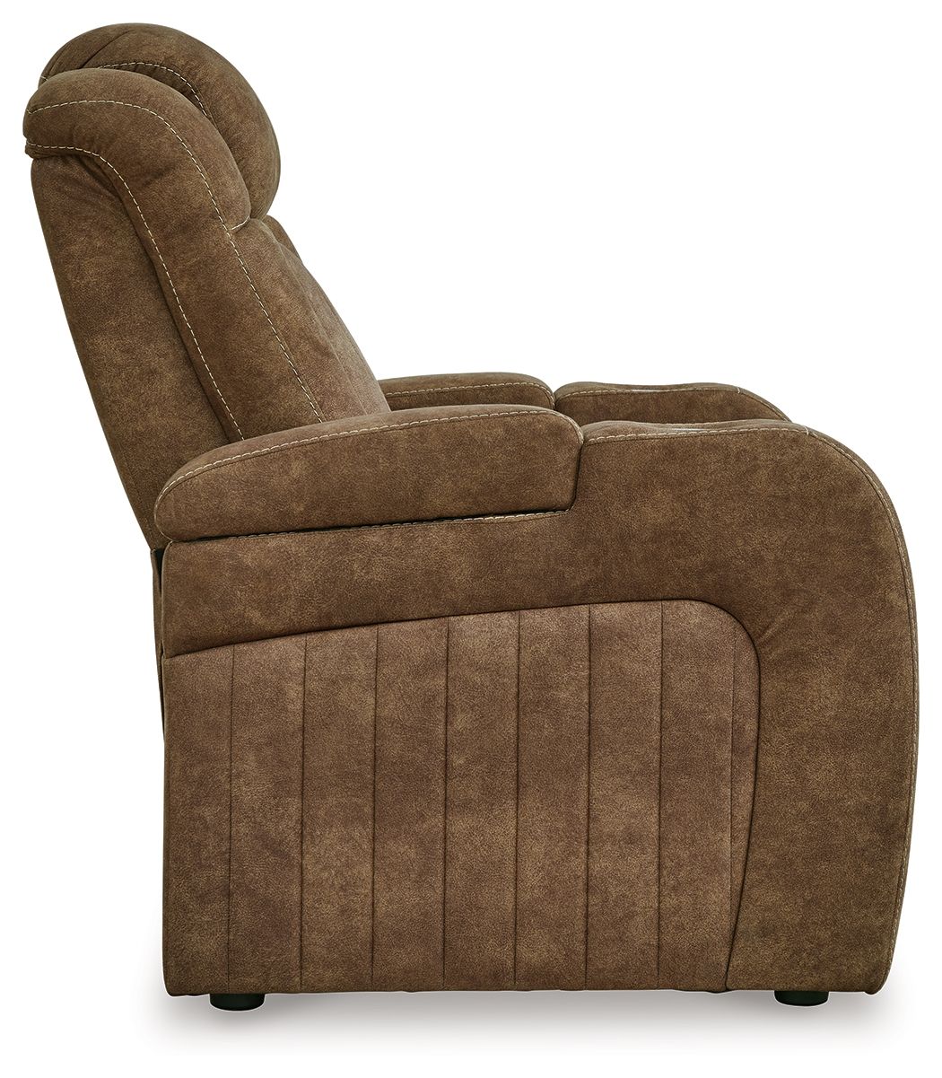 Wolfridge - Power Recliner/Adj Headrest - Brindle - Image 3