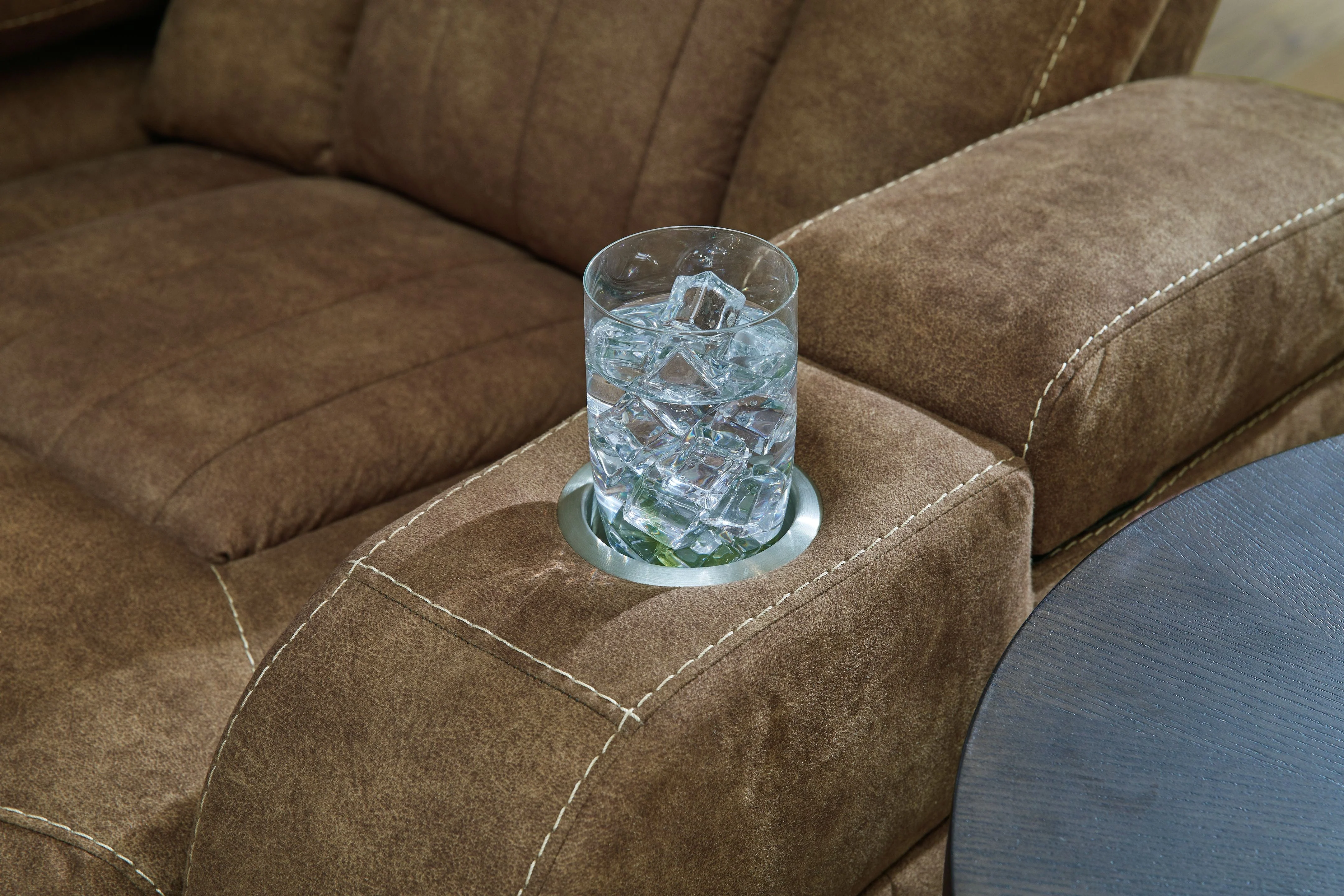 Wolfridge - Power Reclining Loveseat With Console /Adj Hdrst - Brindle - Image 8