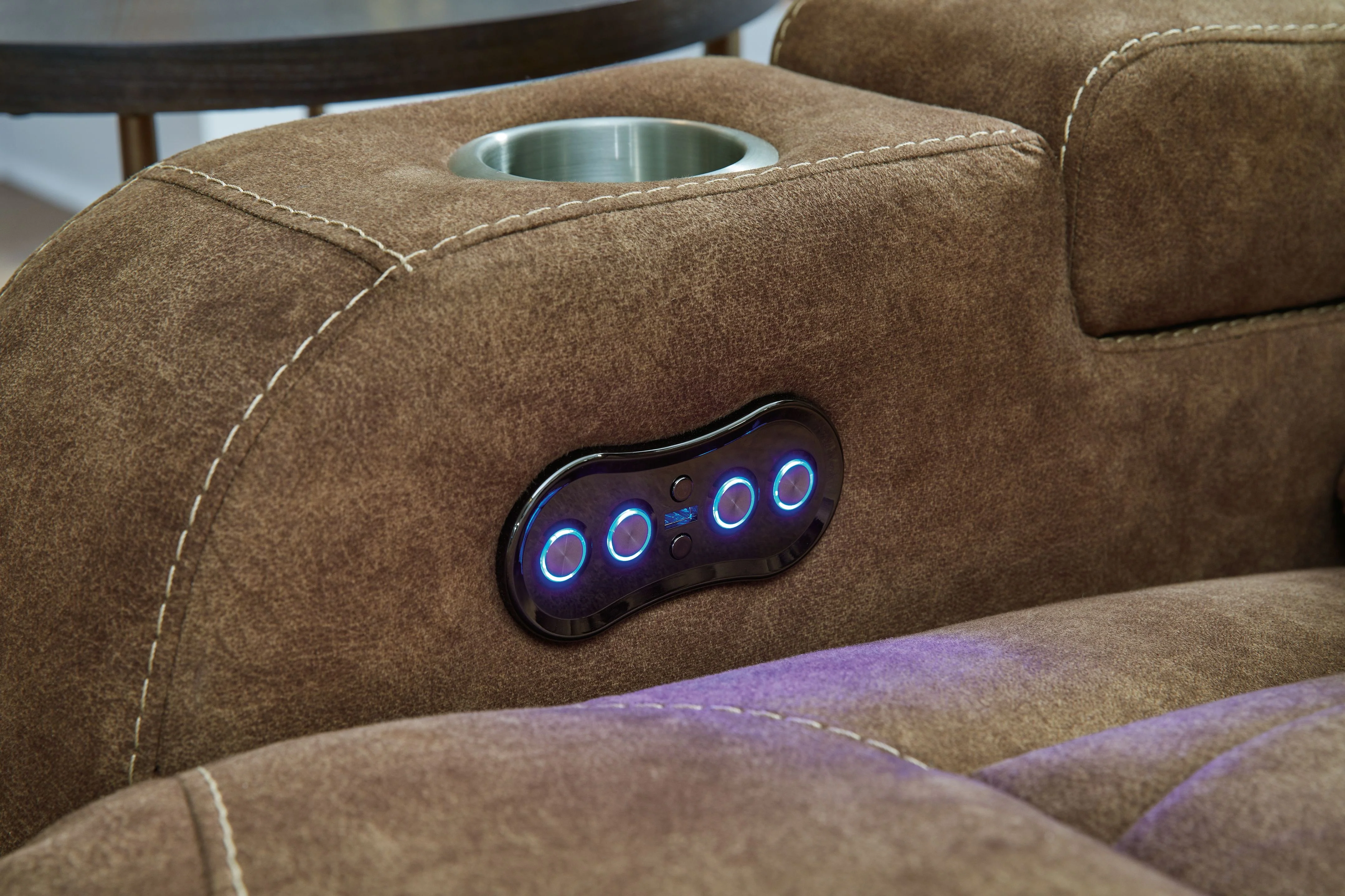 Wolfridge - Power Reclining Sofa With Adj Headrest - Brindle - Image 6