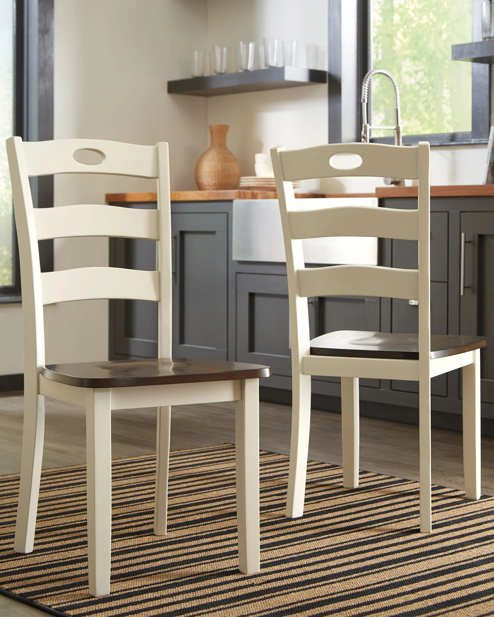 Woodanville - Dining Room Side Chair (Set of 2) - Cream / Brown - Image 5