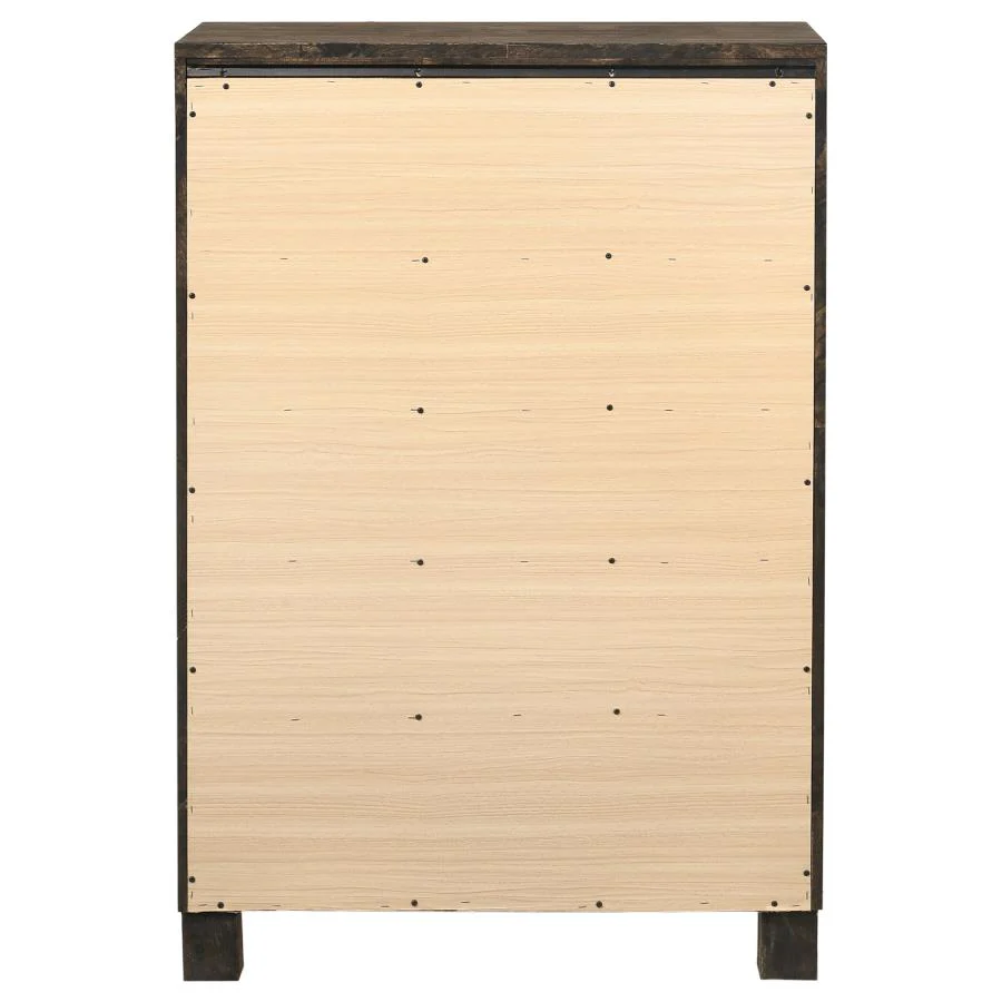 Woodmont - 5-Drawer Bedroom Chest - Rustic Golden Brown - Image 7