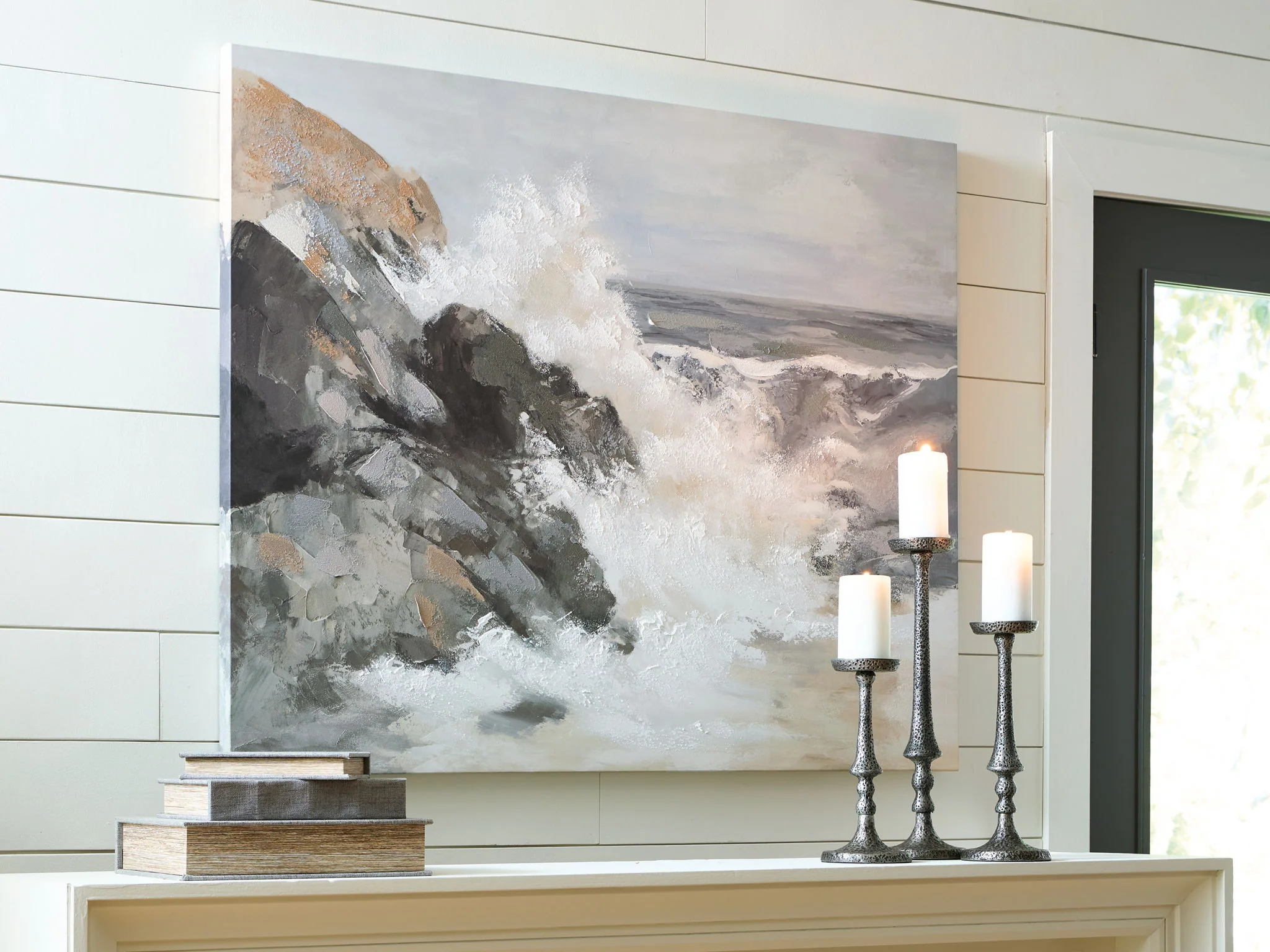 Worthner - Wall Art - Tan / Gray / White - Image 3