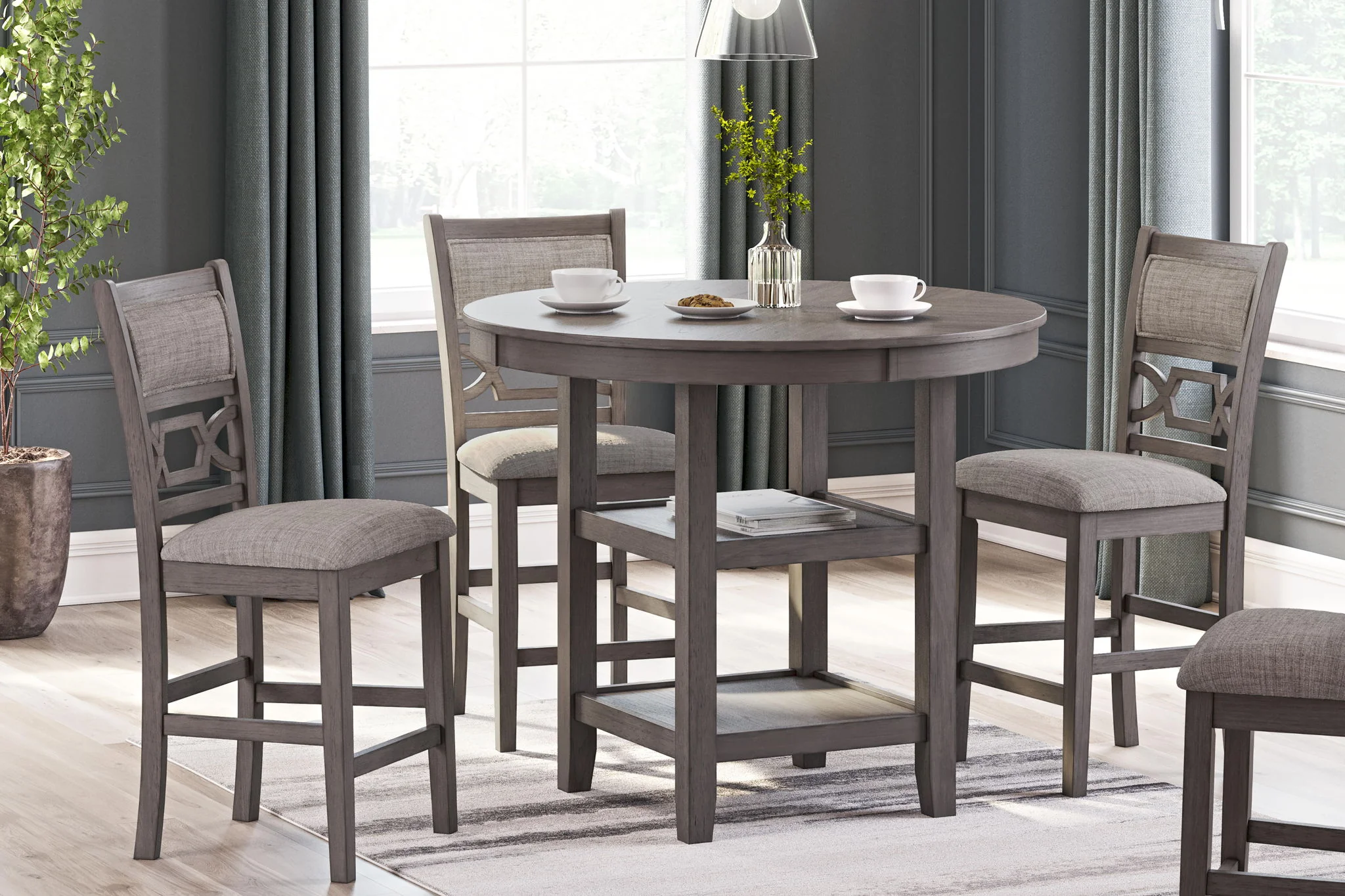 Wrenning - Drm Counter Table Set (Set of 5) - Gray - Image 3