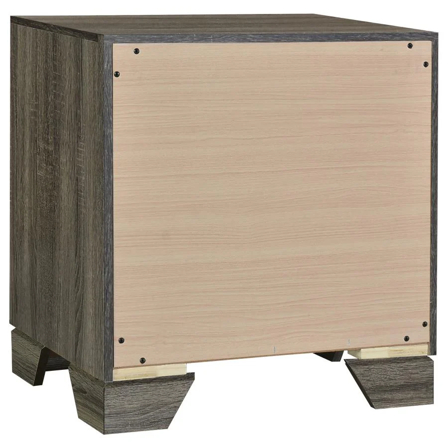 Wright - 2-Drawer Nightstand Bedside Table - Brown Oak - Image 6