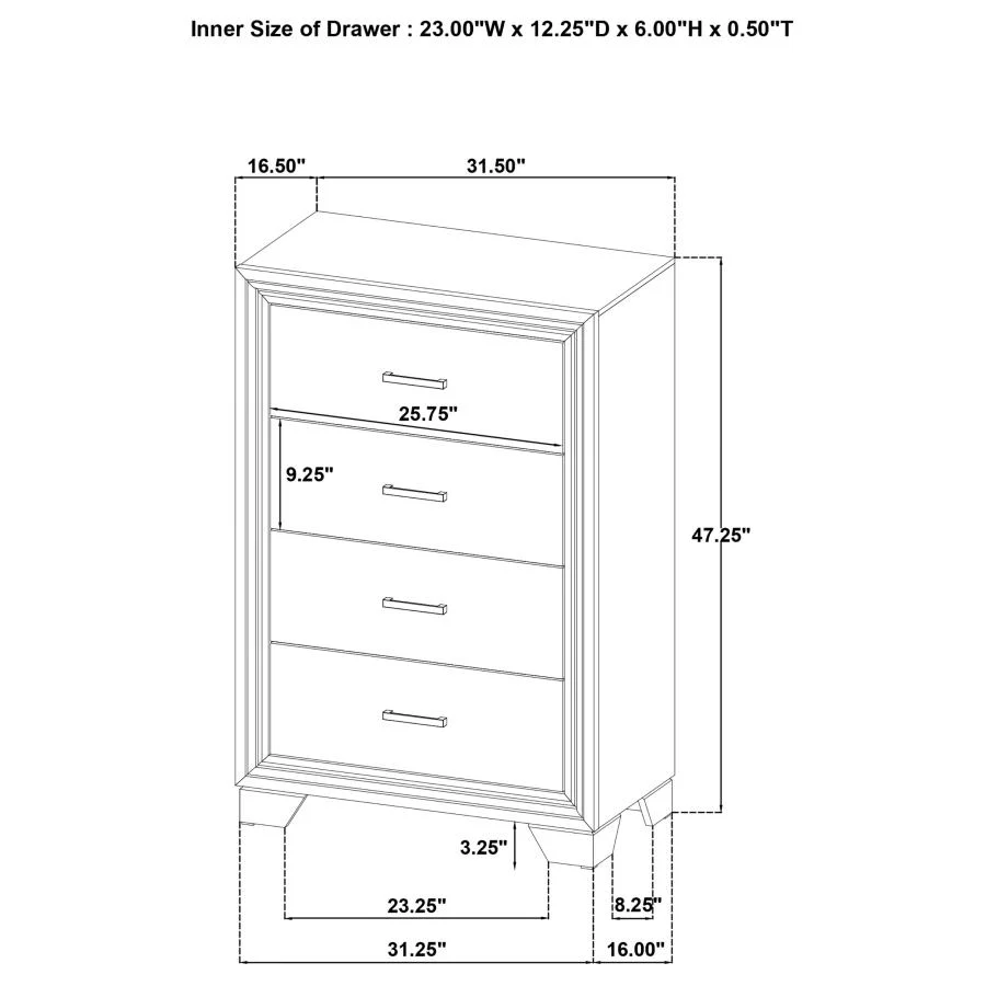 Wright - 4-Drawer Chest Of Drawers - Brown Oak - Image 13