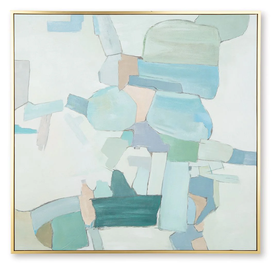 Wynburn - Wall Art - White / Blue / Green