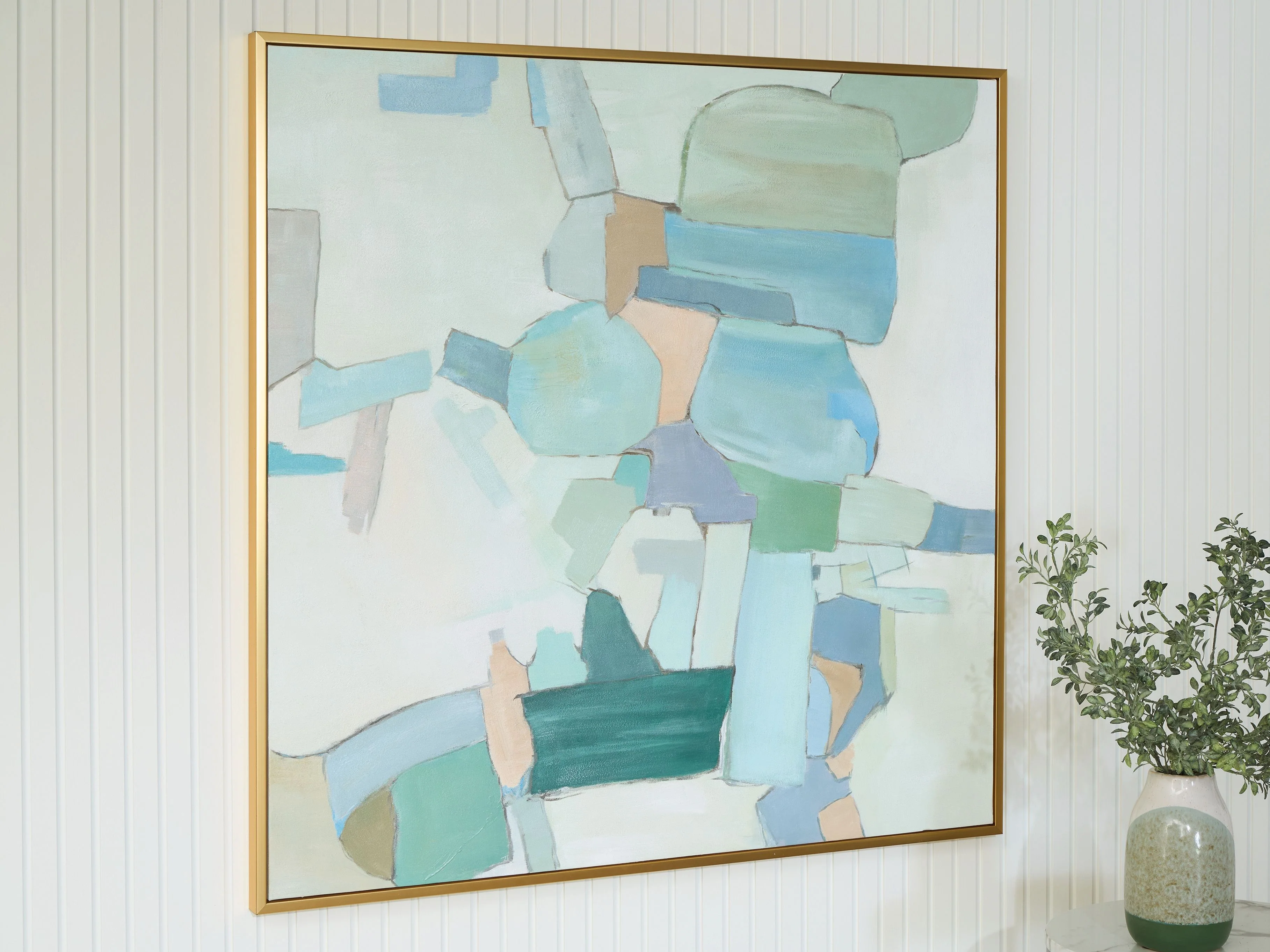 Wynburn - Wall Art - White / Blue / Green - Image 6