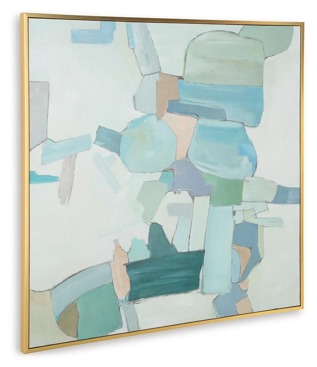 Wynburn - Wall Art - White / Blue / Green - Image 8