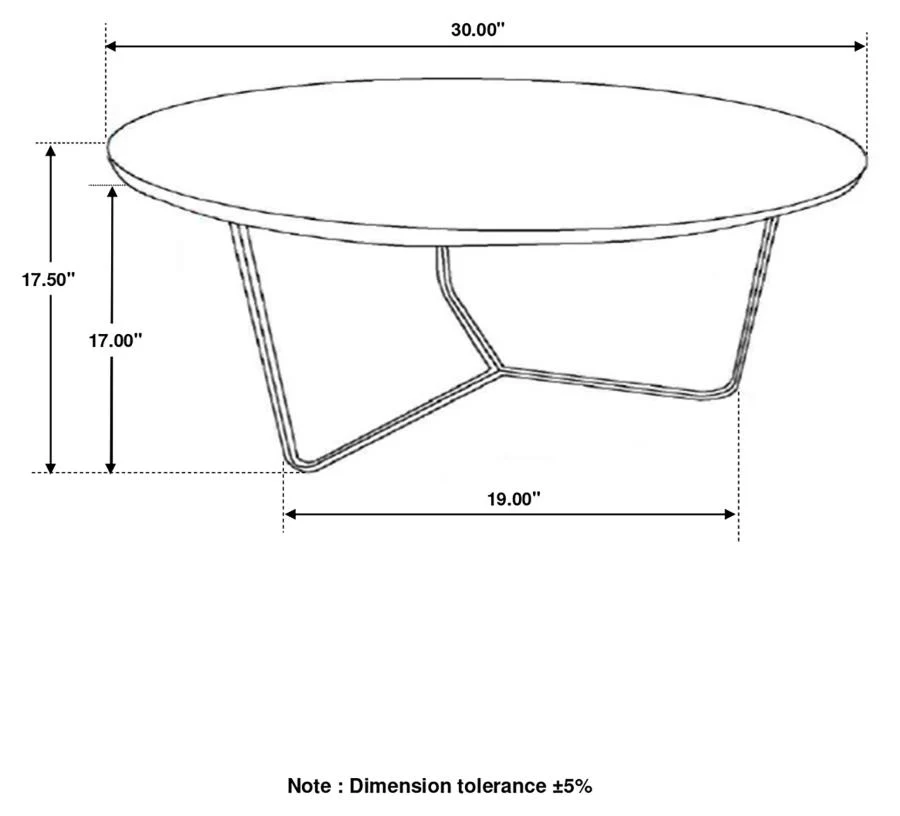 Yaritza - Round Mango Wood Coffee Table - Natural And Gunmetal - Image 7