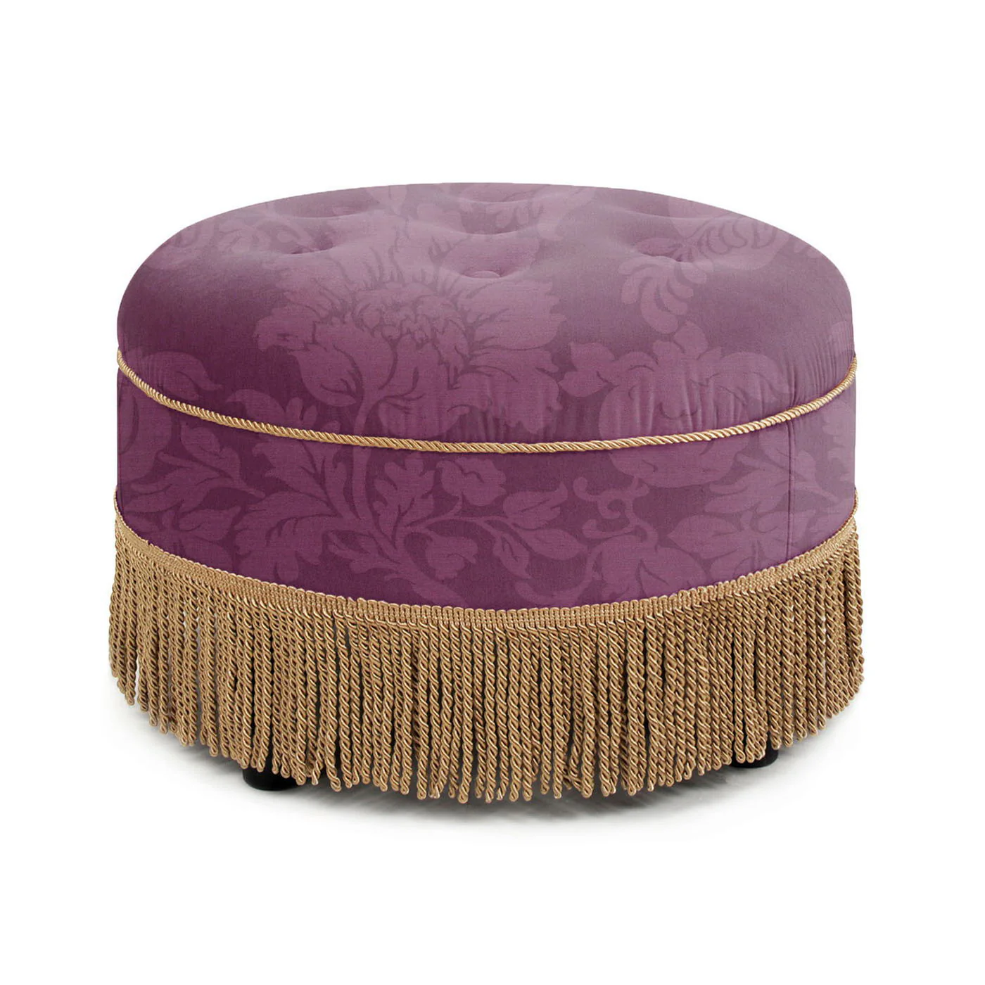 Yolanda - Luxurious Upholstery Round Upholstered Accent Ottoman - Image 7